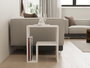 Hanah Home Mesa Auxiliar Yepa Blanca con Estantes, Diseño Moderno Escandinavo, Tablero Melamina 18mm, Blanco